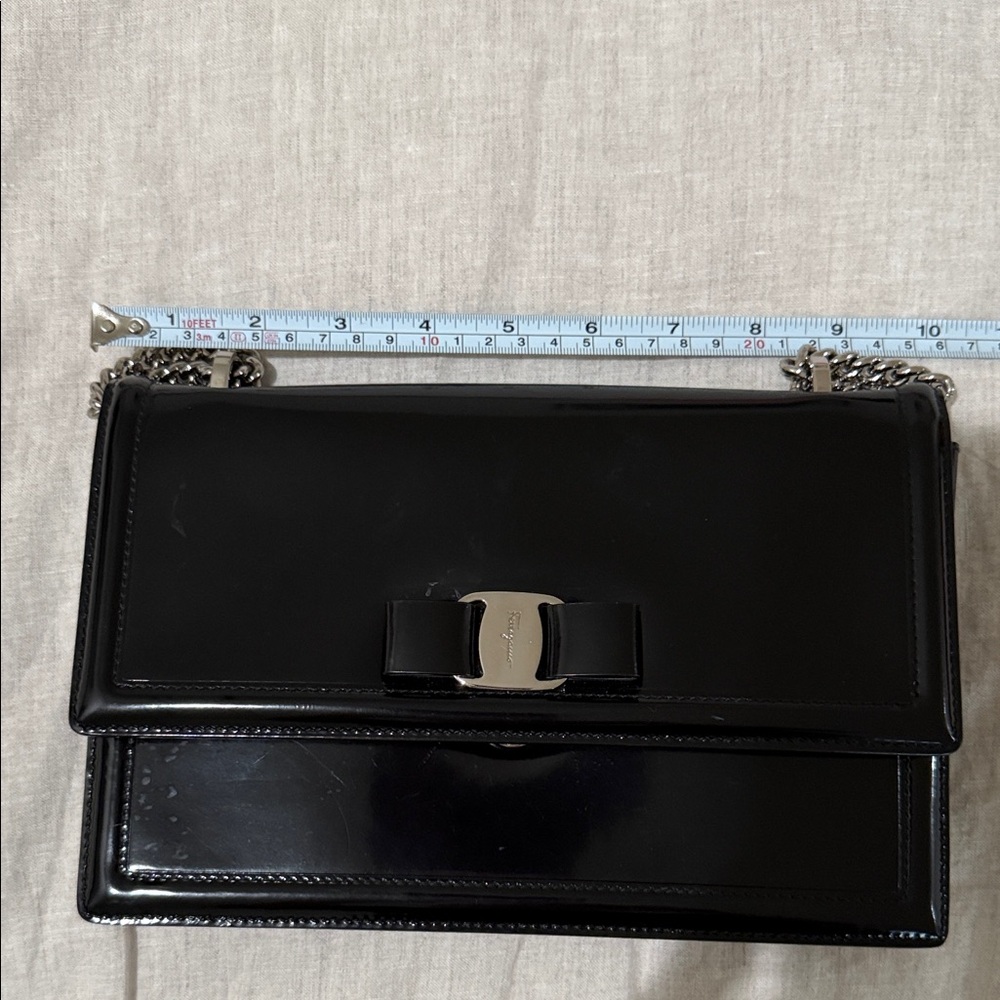 Salvatore Ferragamo Black Leather Shoulder Bag - Picture 12 of 13